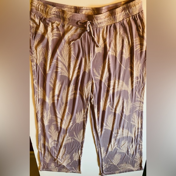 Honey Dew Intimates Lavender Palms Print Pajama Loungewear Set Size X-Large - Picture 7 of 7